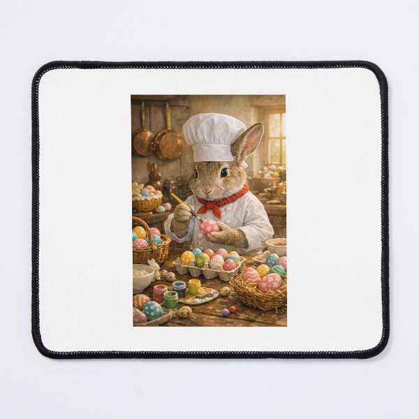 Item preview, Chef Rabbit Paints Easter Eggs designed and sold by Lyvion design.