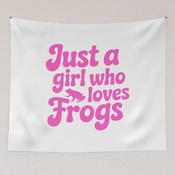Item preview, Just a Girl Who Loves Frogs! Cute Frog Lover T-Shirt – Pink Retro Amphibian Graphic designed and sold by PMCreative.