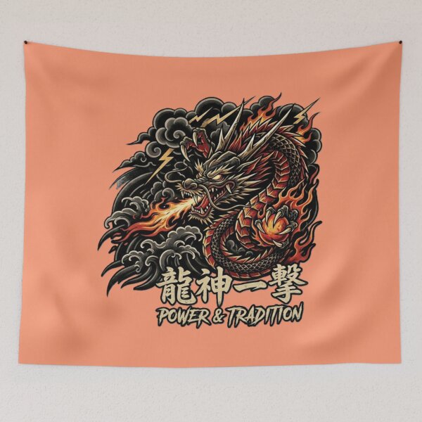 Item preview, Japanese Dragon Ryujin Ichigeki Traditional Tattoo Art designed and sold by SakuraMarket26.