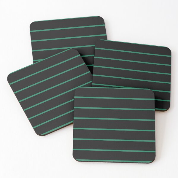 Item preview, Black And Green Horizontal Pinstripes Pattern designed and sold by pattern-archive.