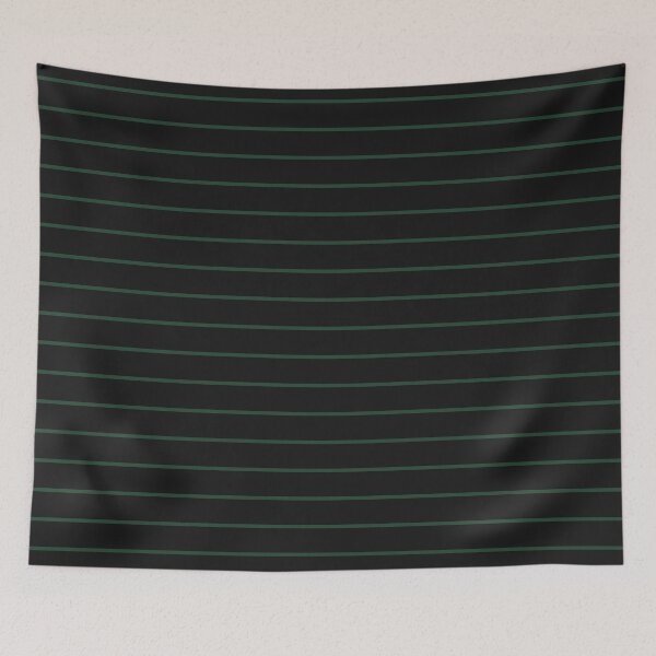 Item preview, Black And Forest Green Horizontal Pinstripes Pattern designed and sold by pattern-archive.
