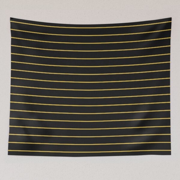 Item preview, Black And Gold Horizontal Pinstripes Pattern designed and sold by pattern-archive.