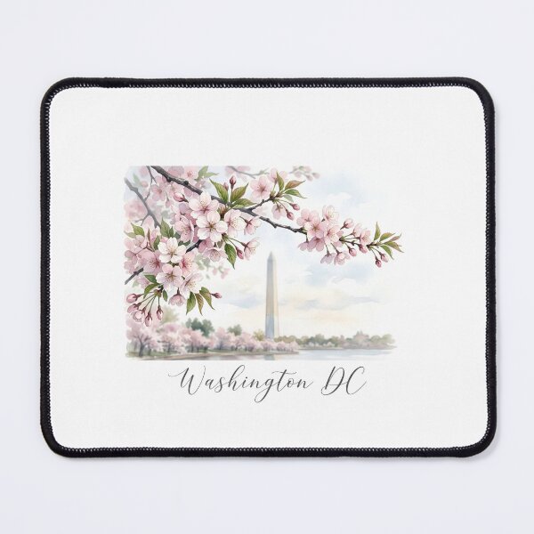Item preview, Washington DC Watercolor Cherry Blossom Branch Monument designed and sold by Fenay Designs.