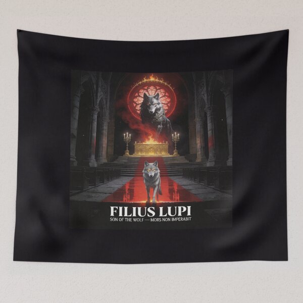 Item preview, Young Wolf Inherits Sacred Crimson Cathedral Light designed and sold by GeoWhimsy Studio.
