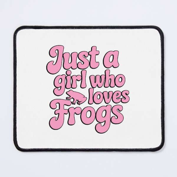 Item preview, Just a Girl Who Loves Frogs! Pink Retro Typography designed and sold by PMCreative.