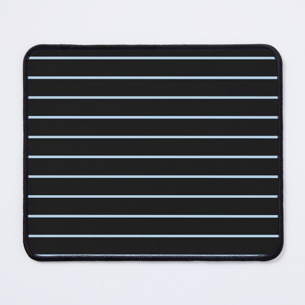 Item preview, Black And Ice Blue Horizontal Pinstripes Pattern designed and sold by pattern-archive.