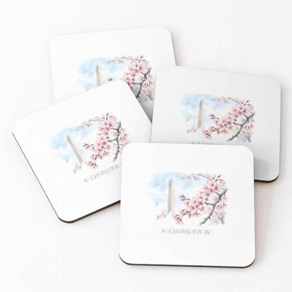 Item preview, Washington DC Watercolor Monument Cherry Blossom Branch designed and sold by Fenay Designs.