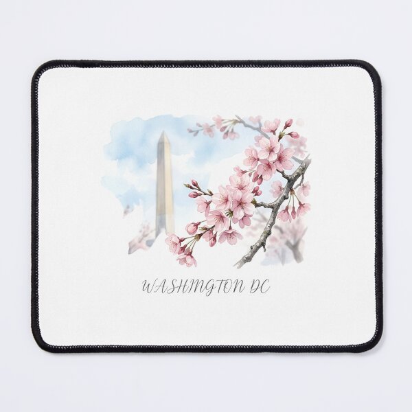 Item preview, Washington DC Watercolor Monument Cherry Blossom Branch designed and sold by Fenay Designs.
