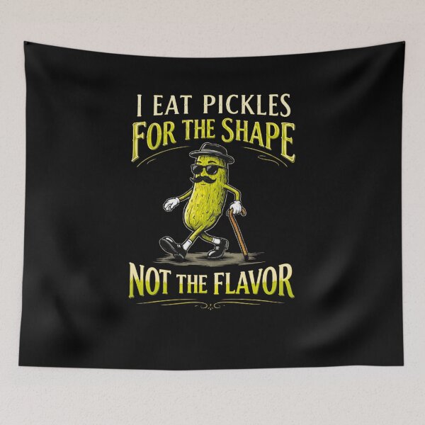 Item preview, I Eat Pickles For The Shape Not The Flavor Funny Pickle Humor Design Memes  designed and sold by bilal sibgui.