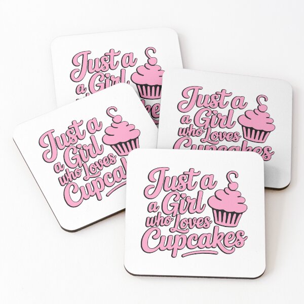 Item preview, Just a Girl Who Loves Cupcakes! Pink Retro Typography designed and sold by PMCreative.