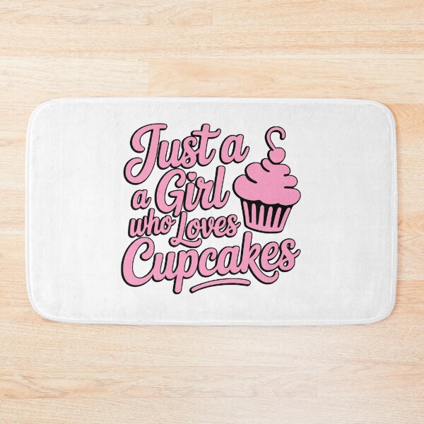 Item preview, Just a Girl Who Loves Cupcakes! Pink Retro Typography designed and sold by PMCreative.