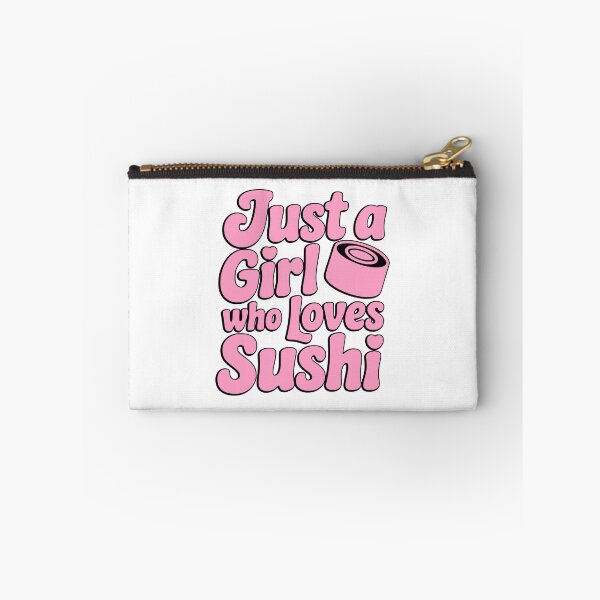 Item preview, Just a Girl Who Loves Sushi! Pink Retro Typography designed and sold by PMCreative.