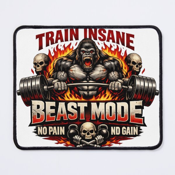 Item preview, Beast Mode Gorilla Gym Workout Hardcore Fitness Motivation Bodybuilding T-Shirt Design designed and sold by Nixora.