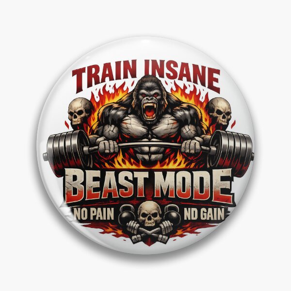 Item preview, Beast Mode Gorilla Gym Workout Hardcore Fitness Motivation Bodybuilding T-Shirt Design designed and sold by Nixora.