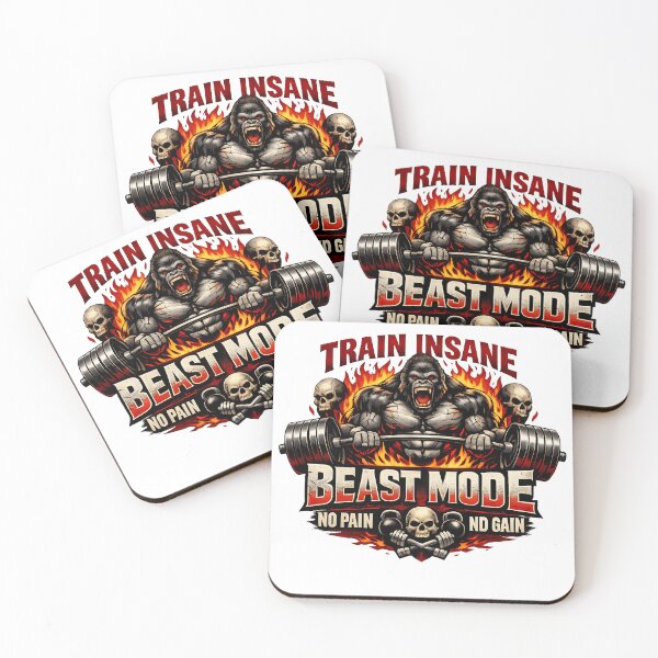 Item preview, Beast Mode Gorilla Gym Workout Hardcore Fitness Motivation Bodybuilding T-Shirt Design designed and sold by Nixora.