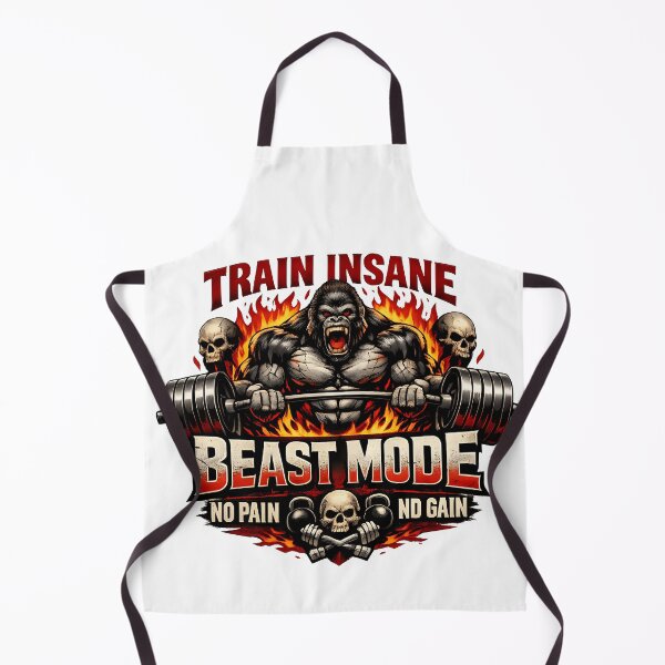 Item preview, Beast Mode Gorilla Gym Workout Hardcore Fitness Motivation Bodybuilding T-Shirt Design designed and sold by Nixora.