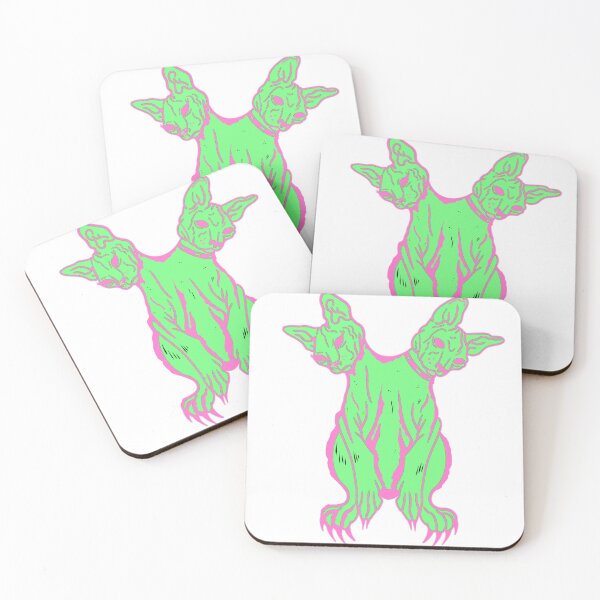 Item preview, Siamese cats - green designed and sold by SpookyPieGuy.