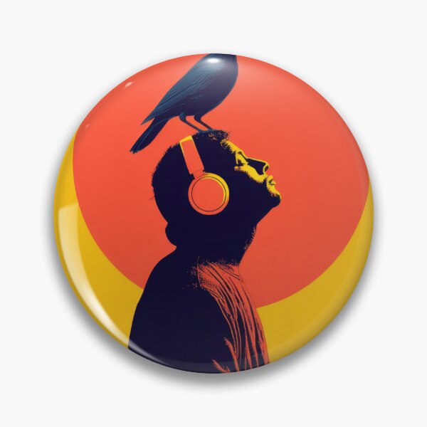 Item preview, Man listens with bird on head designed and sold by anytka.