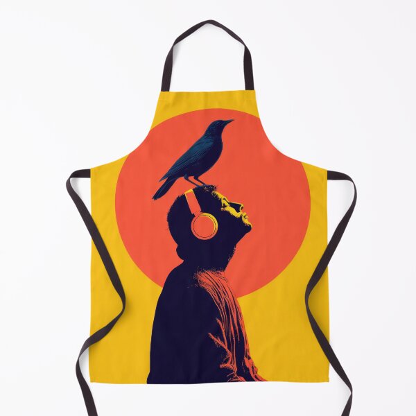 Item preview, Man listens with bird on head designed and sold by anytka.