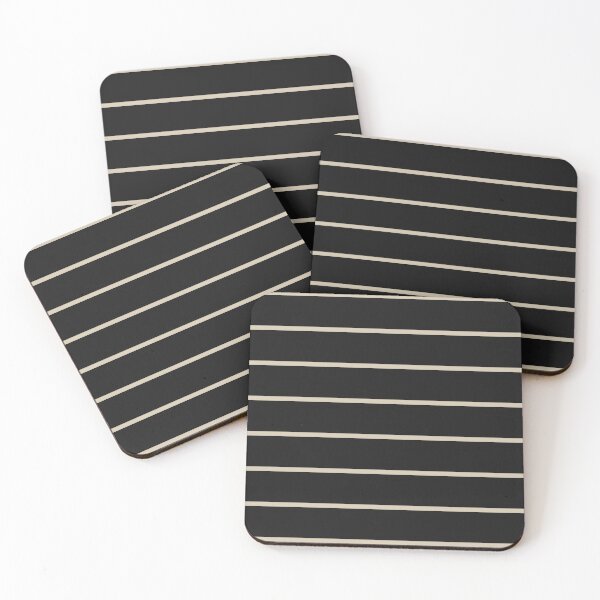 Item preview, Black And Sand Horizontal Pinstripes Pattern designed and sold by pattern-archive.