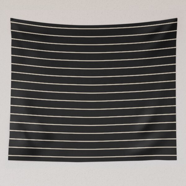 Item preview, Black And Sand Horizontal Pinstripes Pattern designed and sold by pattern-archive.
