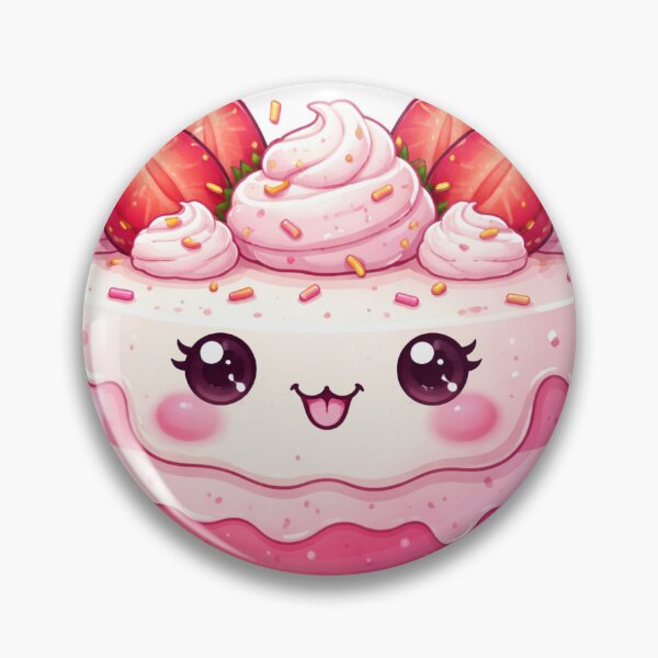 Item preview, Kawaii Strawberry Cake ? Cute Dessert Aesthetic Sticker designed and sold by VNyA.