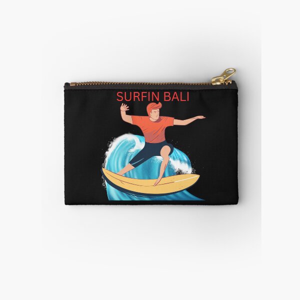 Item preview, Surfin Bali Retro Surfing Illustration – Tropical Wave Rider Beach Vibes designed and sold by photoart1854.