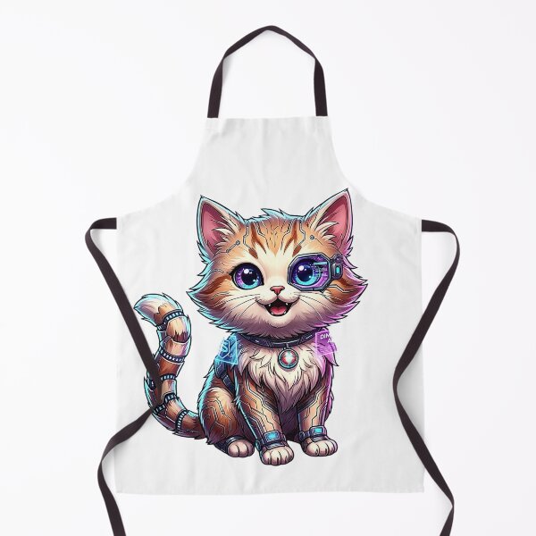Item preview, Cyberpunk Kitten - Kawaii Future Cat - 6th Dimension Warrior Pet designed and sold by RS-Globalist-.