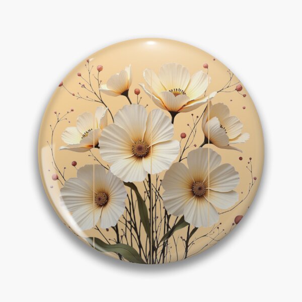 Item preview, Petals in Shadow - Modern Abstract White Flower Bouquet designed and sold by PriyaMagic.