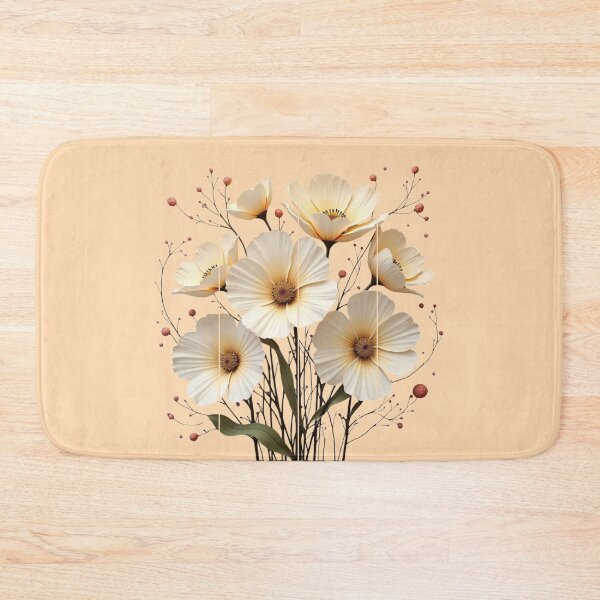 Item preview, Petals in Shadow - Modern Abstract White Flower Bouquet designed and sold by PriyaMagic.