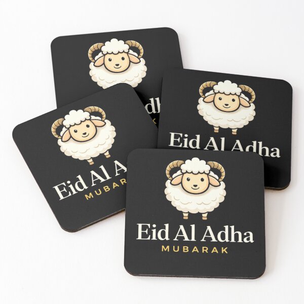 Item preview, Cute Eid Al Adha Sheep Minimal Funny Cartoon Islamic Holiday Black Aesthetic Design designed and sold by bilal sibgui.