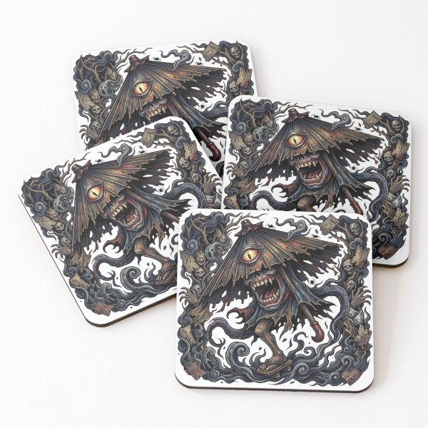 Item preview, Karakasa Kozu Umbrella Demon Japanese Horror Yokai Art designed and sold by UltimateJapan.