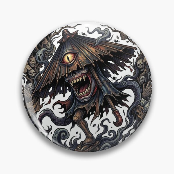 Item preview, Karakasa Kozu Umbrella Demon Japanese Horror Yokai Art designed and sold by UltimateJapan.