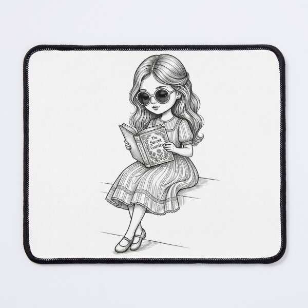 Item preview, Aesthetic Bookworm Girl Illustration designed and sold by Pulp-Peel.