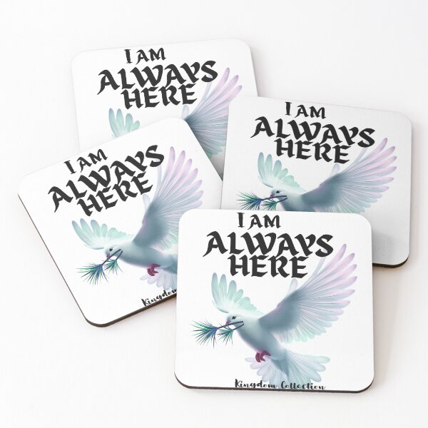 Item preview, I am always Here Watercolor Dove| Christian Faith Art| God`s presence Design designed and sold by kingdom collection.