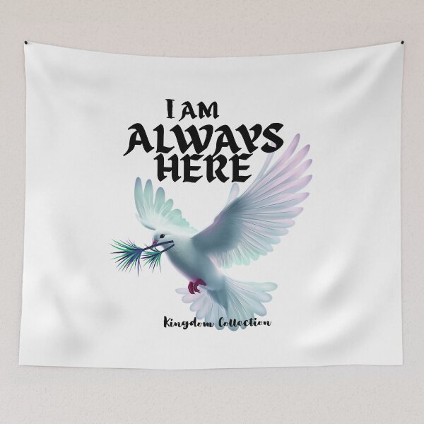 Item preview, I am always Here Watercolor Dove| Christian Faith Art| God`s presence Design designed and sold by kingdom collection.