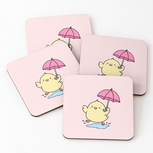 Item preview, Cute Chick with Umbrella Rain  designed and sold by artwithsushie.