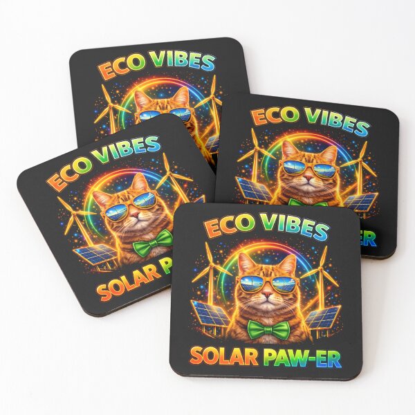 Item preview, Orange Cat Solar Punk Design – Solar Paw-er Eco Vibes Cat Shirt designed and sold by PixelsPaws.