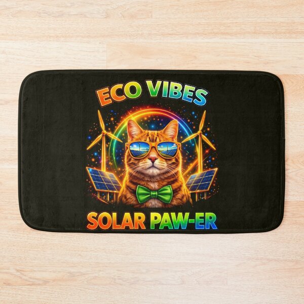 Item preview, Orange Cat Solar Punk Design – Solar Paw-er Eco Vibes Cat Shirt designed and sold by PixelsPaws.