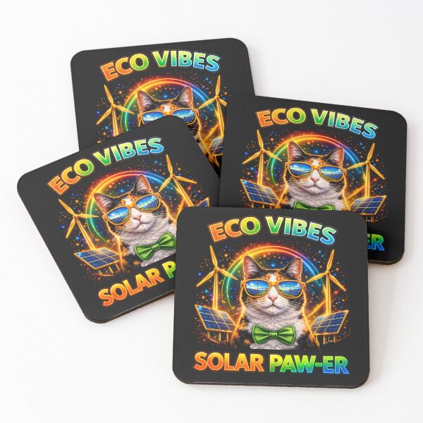 Item preview, Calico Cat Solar Punk Design – Solar Paw-er Eco Cat Shirt designed and sold by PixelsPaws.