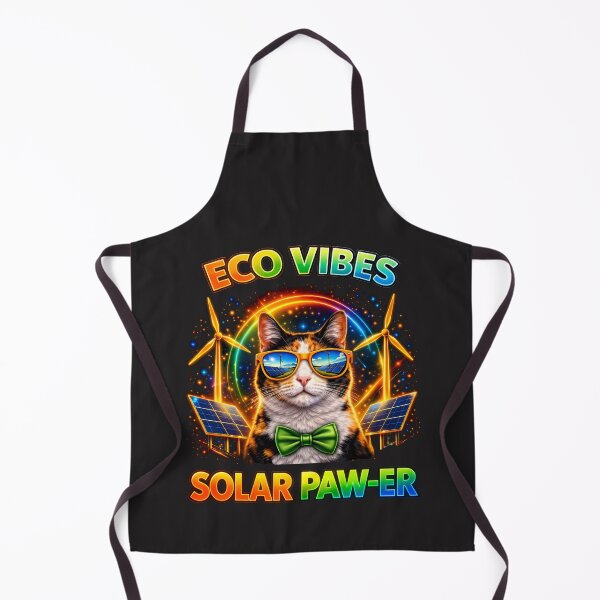 Item preview, Calico Cat Solar Punk Design – Solar Paw-er Eco Cat Shirt designed and sold by PixelsPaws.
