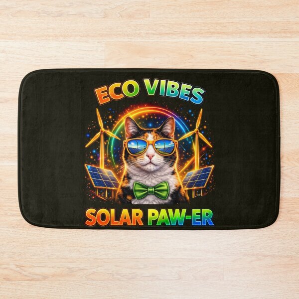 Item preview, Calico Cat Solar Punk Design – Solar Paw-er Eco Cat Shirt designed and sold by PixelsPaws.