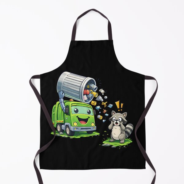 Item preview, Dumpy Garbage Truck Cleanup Scene with Raccoon Kids designed and sold by Str8like dattshirts.