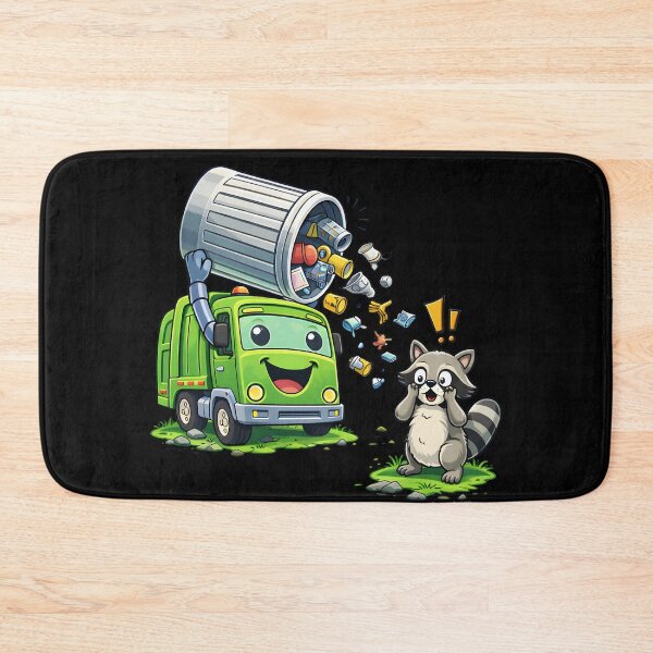 Item preview, Dumpy Garbage Truck Cleanup Scene with Raccoon Kids designed and sold by Str8like dattshirts.