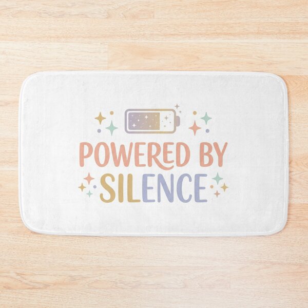 Item preview, Powered By Silence Introvert Aesthetic Sticker designed and sold by CutePlix.
