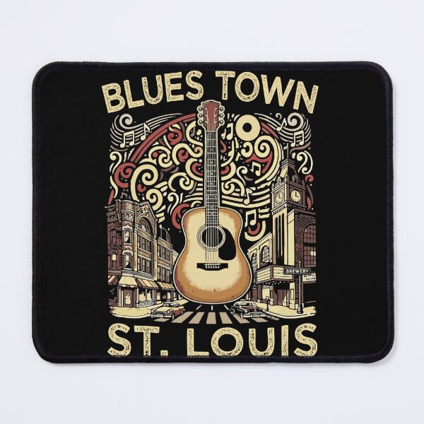 Item preview, Blues Town St Louis Souvenir Men Guitar Music St Louis designed and sold by DSWShirts.