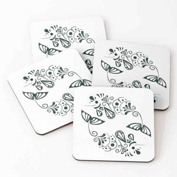 Item preview, white mandala dolphins, Mandala dolphin design designed and sold by geekmania48.