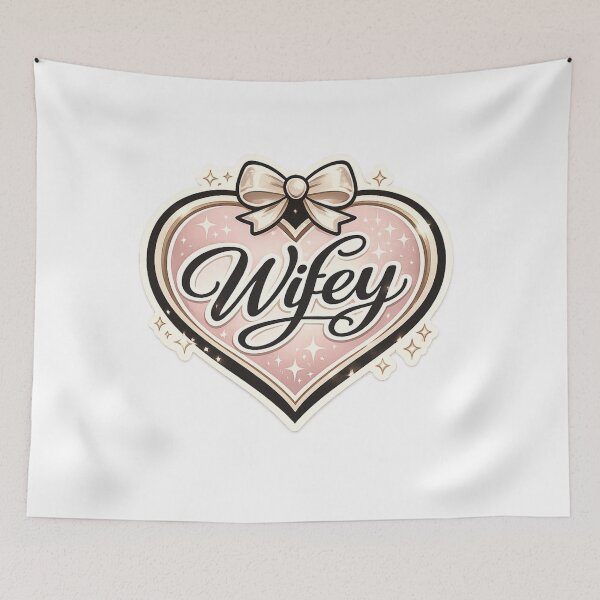 Item preview, Wifey Coquette Heart Bow Newlywed Wife Design designed and sold by CLOUTKULT.