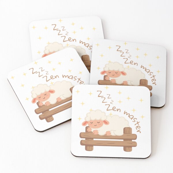 Item preview, Cute Sleeping Sheep Zzz Cartoon Zen Master designed and sold by DesignaurusRex.