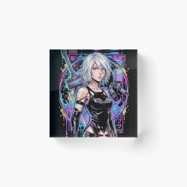 Item preview, NieR Automata A2 Wild Long Hair Velvet Midriff Cloth Art designed and sold by Senpaiwaves.
